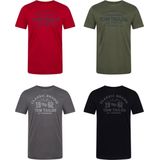 Tom Tailor - T-Shirt - Veelkleurig - 4 Pack - Ronde Hals - Volwassenen - Opdruk