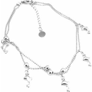 Fako Bijoux® - Enkelbandje - Enkelsieraad - Dolfijntjes