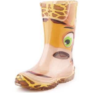 Ladeheid Kinder Regenlaarzen - Jongens Meisjes Antislip Zool - PVC - LA-KL-002-BW - Oranje Giraffe - 23/24