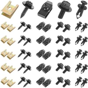 Universele autoschroef- en plaatmoeren set voor carrosserie - 100 stuks