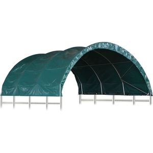 vidaXL - Veetent - 3,7x3,7 - m - PVC - groen