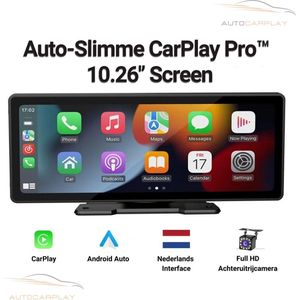 Auto Carplay Scherm - Touchscreen - Navigatiesysteem Auto - Voor Apple & Android - Universeel - Carplay Draadloos - Multimedia Autoradio - 10 Inch - PRO VERSIE
