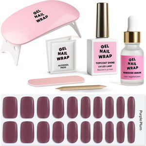 Gel Nagel Stickers - Paars - Complete Starter Set - Gel Nail Wraps
