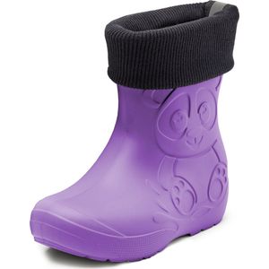 Ladeheid Kinder Regenlaarzen - Gevoerd en Waterdicht - EVA - LA-CA-Panda249 - Lila - 26/27