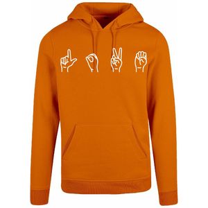 7311 - Hoodie - Gebarentaal; Love-Paradise Orange-XL