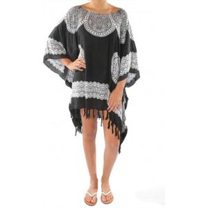 Pareo Dress Sarong strandjurkje - Zwart Wit -Black  White
