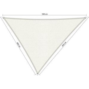Shadow Comfort® Ongelijkzijdige Schaduwdoek - UV Bestendig - Zonnedoek - 400 x 450 x 500 CM - Arctic White
