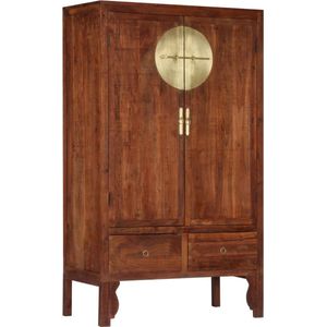 vidaXL - Kledingkast - 100x50x175 - cm - massief - acaciahout