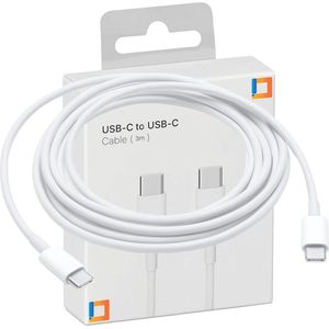 Co2® Oplaadkabel iPhone USB C naar USB C - Kabel USB C - Voor iPhone 15 16 / Macbook Air Pro - 3 meter