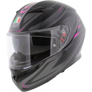AGV K3 motorhelm Syth mat zwart roze M