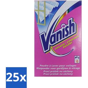 25 x Vanish Gordijnen - Waspoeder - Voor Gordijnen & Vitrage - 10 Wasbeurten - Gordijnen Waspoeder - Waspoeder Voor Gordijnen - Waspoeder Voor Vitrage - Waspoeder Voor Voorhangen - Waspoeder Voor Stoffen