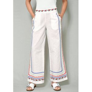 Alba Moda Strandhose Strandhose mit bunter Stickerei