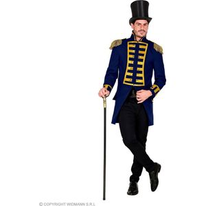 Widmann - Piraat & Viking Kostuum - Deftige Franse Parade Jas Blauw Man - Blauw - Large - Carnavalskleding - Verkleedkleding