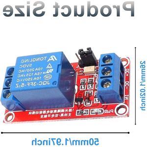 Relaismodule 5 V 1 kanaal met optokoppelaar triggerkaart | Stabiele prestaties | Ondersteuning hoog en laag trigger | Voor Arduino .