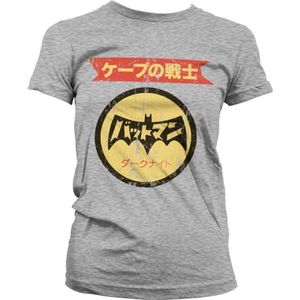 DC Comics Batman Dames Tshirt -M- Japanese Retro Logo Grijs