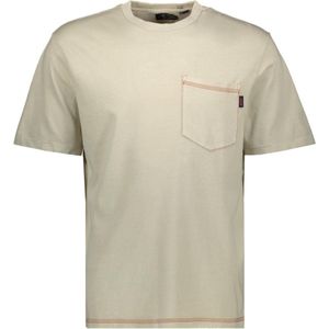 Superdry T-shirt Contrast Stitch Pocket T Shirt M1011723a Washed Pelican Beige Mannen Maat - XXL