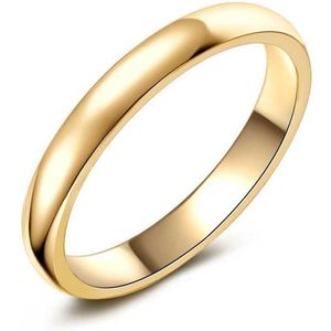 Twice As Nice Ring in goudkleurig edelstaal, 3 mm, blinkend 50