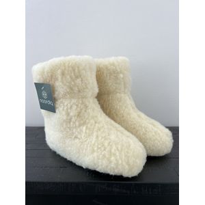 Noordiq - Merino Wollen Sloffen - Crèmewit