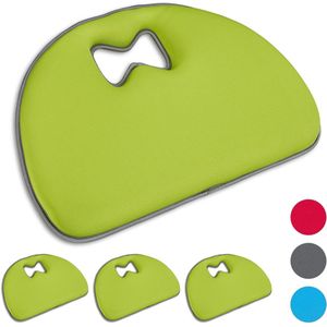 4 x kniekussen tuin - kniebescherming - kussen voor knie - kniemat - zacht groen