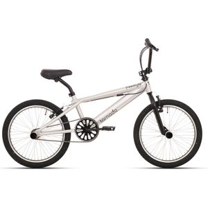 Royal Bugatti freestyle BMX fiets - 20 inch -  Aluminium Brush met zwarte banden