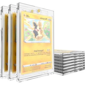 10 stuks magnetische kaarthouder 35PT harde beschermende opberghoes voor gamekaarten met UV-bescherming transparant