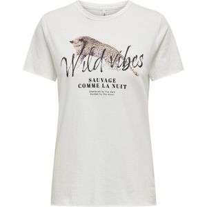 Only - Onllucy Reg Top Jrs Noos - T-shirt - Bright White - Dames