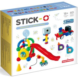 Stick-O Creator Set - magnetisch speelgoed - 60 stuks - magneten speelgoed - baby blokken