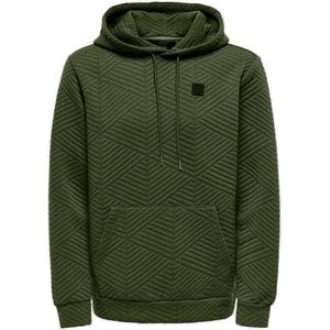 ONLY & SONS ONSKYLE REG QUILT HOODIE 3608 SWT Heren Trui - Maat M