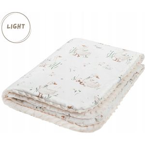 Dubbelzijdig Babydekentje 75x100 cm - Katoen & Minky - Gijsjes