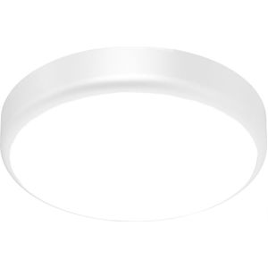 LED Plafondlamp met Sensor + Dag en Nacht Sensor - Brinton Gruna - 20W 2000lm - Helder/Koud Wit 6000K - IP54 - Opbouw - Rond - Wit