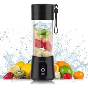 Draagbare slowjuicer Elektrische Juicer blender smoothie Usb Mini Fruit Mixer blender to go Voedsel Milkshake Multifunctionele Sap Maker Machine Oplaadbare, zwart