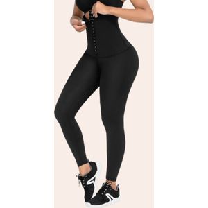 QDE COLOMBIAANSE HIGH WAIST TUMMY CONTROL CORRIGERENDE LEGGING | MAAT XL | KLEUR ZWART