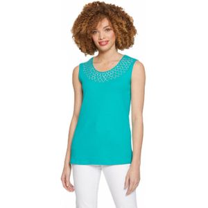 Korte katoenen tanktop met studs