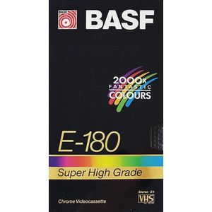 BASF E-180 Super High Grade Chrome VHS Video Cassette