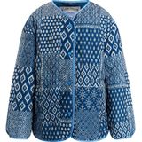 DreiMaster - Gewatteerd Jack - Donker Marineblauwe Print - Meisje