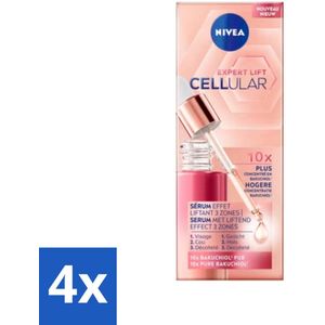 NIVEA - Gezichtsserum - CELLular Expert Lift - Met Bakuchiol - Liftend effect - Alternatief voor Retinol - Voor alle huidtypen - 30 ml - Voordeelverpakking - 4 stuks