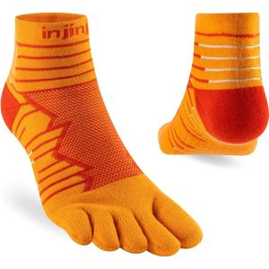 Injinji - Ultra Run Mini-Crew - Sokken - Desert Orange - Gewatteerde Terry-Stof