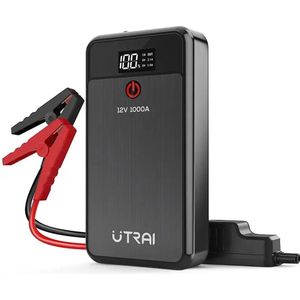Utrai - JS-Air - Jumpstarter voor Auto - Startkabels - Starthulp - 1000A - 12V - Jumpstarters - Powerbank 8000mAh - Zwart