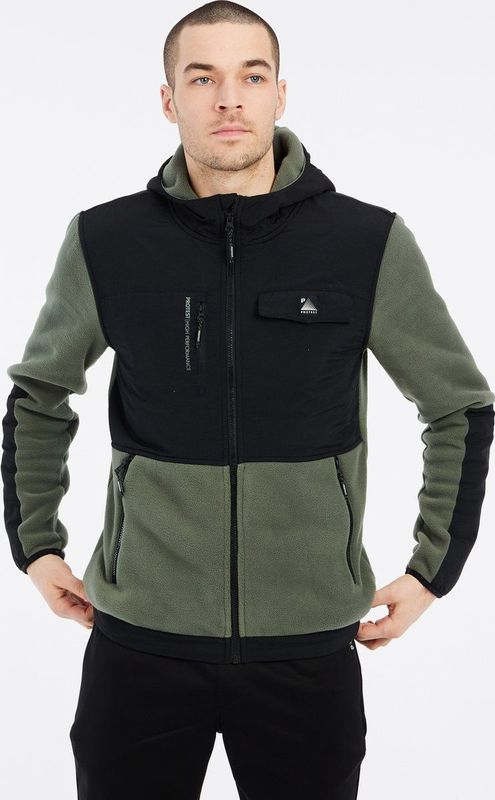 Protest - PRTGRID - Fleece Met Volledige Rits - Zwart