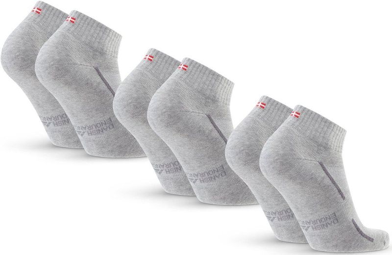 DANISH ENDURANCE - Dempende Sportsokken - Grijs - 3 pack