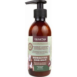 Herbal Time Horsetail Hair Balm - Haarbalsem met Paardenstaart Extract, Heermoes, Vitamines - Tegen Vochtarme Hoofdhuid en Futloos Haar - 240ml