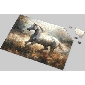 Paard Puzzel - Betoverend Dierenportret van 1000 Stukjes - Hoogwaardige Kartonnen Puzzel - Natuurlijke Pracht - Ontspannende Tijdverdrijf - Gedetailleerd Paardenbeeld
