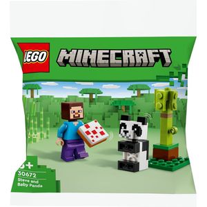 LEGO Minecraft 30672 - Steve en Babypanda (polybag)
