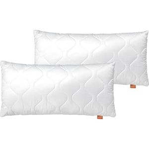 Comfort 196138 set van 2 kussens met ritssluiting - 100% microvezel - 40 x 70 cm - wit hoofdkussen