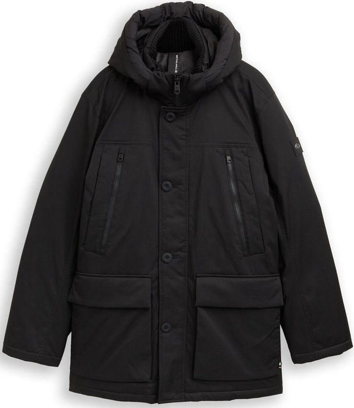 Tom Tailor - Herenparka - Regular Fit - Effen - Met Klepzakken