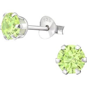 Amanto Oorbellen Elka Light Peridot - 925 Zilver E-Coating - ∅5mm