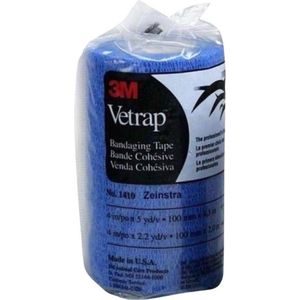 3M - Vetrap - Dieren Bescherming - Paarden Bescherming - Zelfklevend - Knevelverband - Muilkorf - 100 mm x 4,5 m - Blauw - 1 Stuk