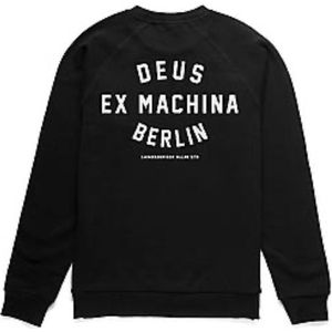 Heren Deus Ex Machina Berlin Address Crew Sweat - Zwart - Maat M