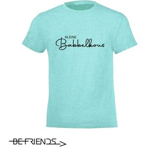 Be Friends T-Shirt - Kleine babbelkous - Kinderen - Mint groen - Maat 2 jaar