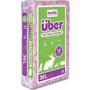 Über Bodembedekking - Versnipperd Papier, Zachte en Kleurrijke Bedding - Roze/Wit - 36 liter